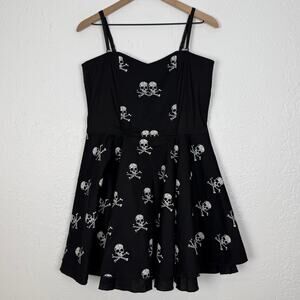 Rock Steady Skull Crossbones Pin-Up Dress Goth Emo NWT Size XL